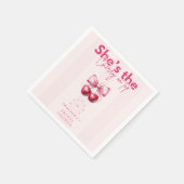 Coquette Cherry am oberen Brautparty Serviette (Ecke)