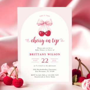 Coquette Cherry auf der Arch Baby Dusche Einladung