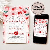 Coquette Cherry auf Top Baby Dusche Einladung