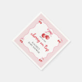 Coquette Cherry auf Top Baby Dusche Papier Napkin Serviette (Ecke)