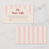 Coquette Cherry auf Top Baby Duwer Windelwanne Begleitkarte (Vorne/Hinten)