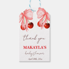 Coquette Cherry auf Top Baby Girl Dusche Geschenkanhänger