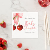 Coquette Cherry auf Top Baby Girl Dusche Serviette (Beispiel)