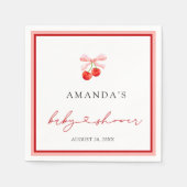 Coquette Cherry auf Top Baby Girl Dusche Serviette (Vorderseite)