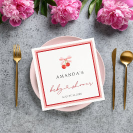 Coquette Cherry auf Top Baby Girl Dusche Serviette