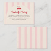 Coquette Cherry auf Top Baby Showbücher für Baby Begleitkarte (Vorne/Hinten)