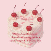 Coquette Cherry auf Top Cake Baby Dusche Pappteller