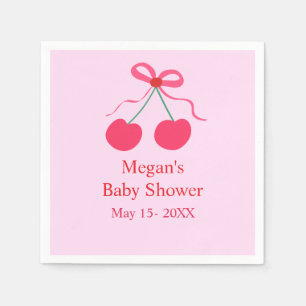 Coquette Cherry auf Top Girl Baby Dusche Serviette