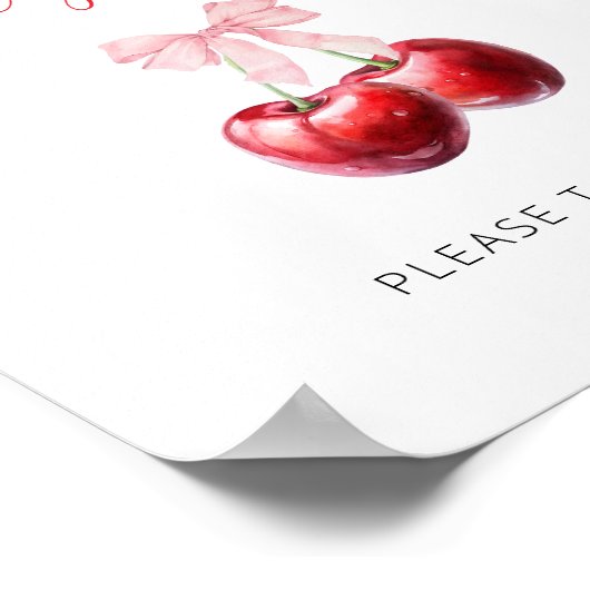 Coquette Cherry Babies sind süß Poster (Ecke)