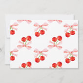 Coquette Cherry Baby Dusche Dankeskarte (Rückseite)