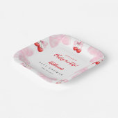 Coquette Cherry Baby Dusche Pappteller (Gewinkelt)