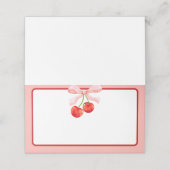 Coquette Cherry Blank Food Label oder Platzkarte (Außenseite Aufgefaltet)