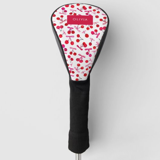 Coquette Cherry & Bow Golf Headcover (Vorderseite)