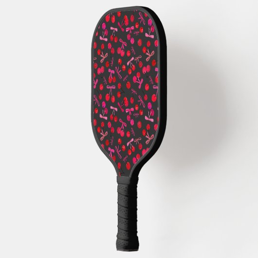 Coquette Cherry & bow pattern Pickleball Schläger (Links)