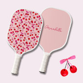 Coquette Cherry & bow pattern Pickleball Schläger