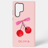 Coquette Cherry & Bow Samsung Galaxy Hülle (Rückseite)