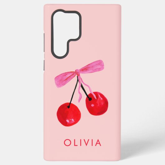 Coquette Cherry & Bow Samsung Galaxy Hülle (Rückseite)