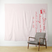 Coquette Cherry Brautparty Foto Hintergrund Wandteppich (Beispiel (Horizontal))