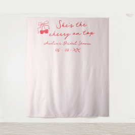 Coquette Cherry Brautparty Foto Hintergrund Wandteppich