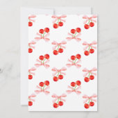 Coquette Cherry Brautparty Retro Einladung (Rückseite)