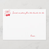 Coquette Cherry Brautparty Sweet Wish Hinweiskarte (Vorderseite)