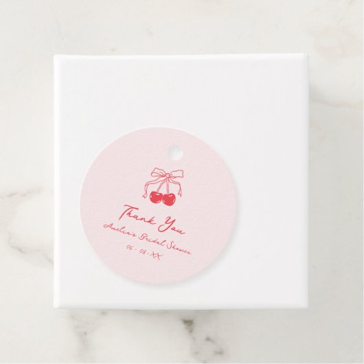 Coquette Cherry Brautparty Vielen Dank Geschenkanhänger (Beispiel)