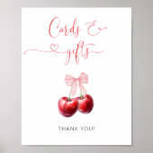 Coquette Cherry Cards und Geschenke Poster (Vorne)