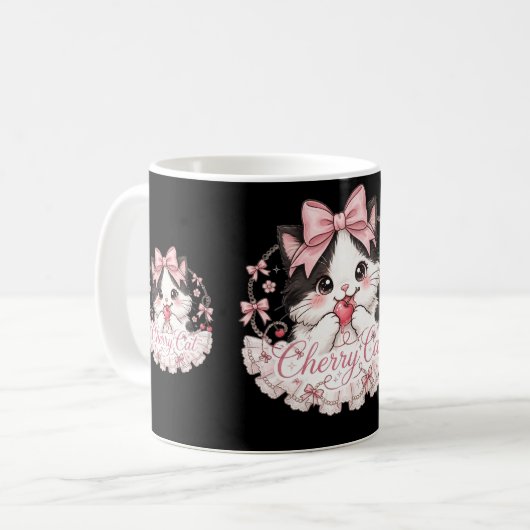 Coquette Cherry Cat Tasse (Vorderseite Links)