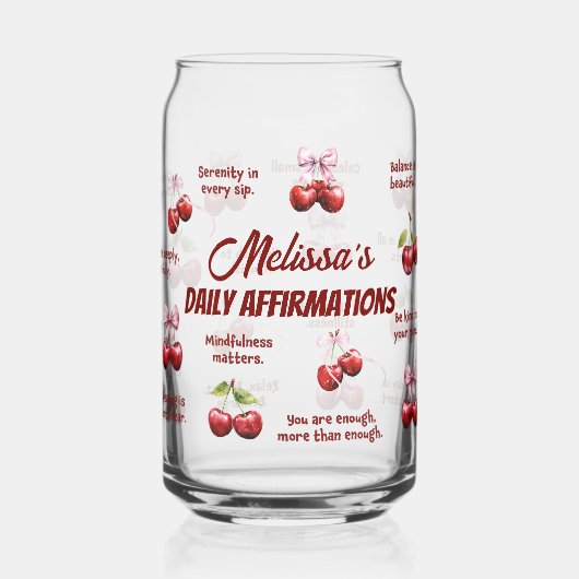 Coquette Cherry Daily Affirmation Dosenglas (Vorderseite)