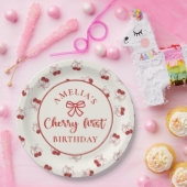 Coquette Cherry First Birthday Paper Teller (Party)