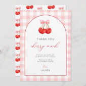 Coquette Cherry Geburtstag Dankeskarte (Vorne/Hinten)