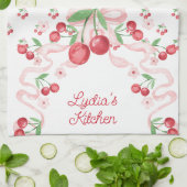 Coquette Cherry Geschirrtuch (Gefaltet)