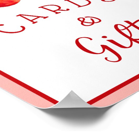 Coquette Cherry Karten und Geschenke Unterschrift Poster (Ecke)