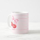 Coquette Cherry mit rosa Bow Kaffeetasse (Vorderseite Links)