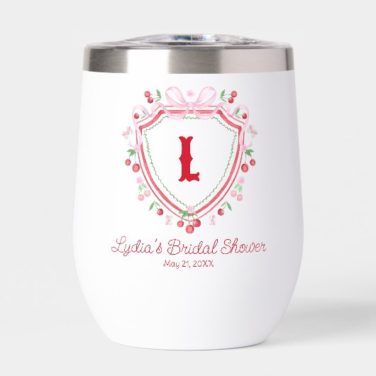 Coquette Cherry Monogam Brautparty (Vorderseite)