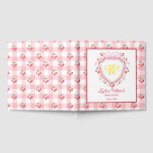 Coquette Cherry Monogam Brautparty Gästebuch (Voll)