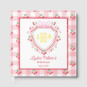 Coquette Cherry Monogam Brautparty Gästebuch (Vorderseite)