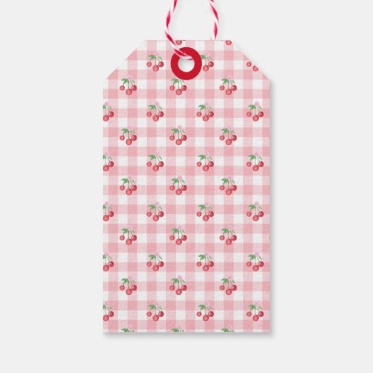 Coquette Cherry Monogam Brautparty Geschenkanhänger (Rückseite)