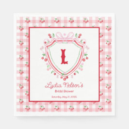 Coquette Cherry Monogam Brautparty Serviette