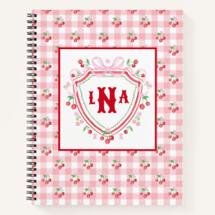 Coquette Cherry Monogam Notizblock