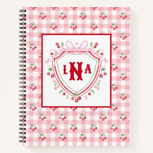 Coquette Cherry Monogam Notizblock (Vorderseite)