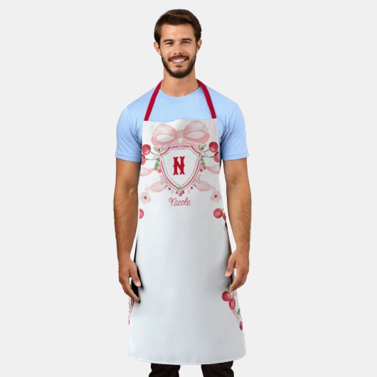 Coquette Cherry Monogam Schürze (Getragen)