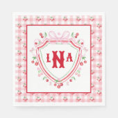 Coquette Cherry Monogam Serviette (Vorderseite)