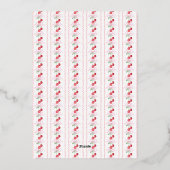 Coquette Cherry Monogram Wappen Brautparty Folieneinladung (Rückseite)