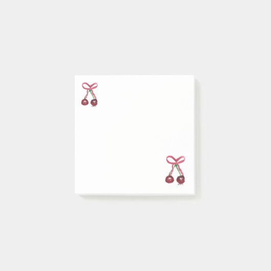 Coquette cherry note paper post-it klebezettel (Vorderseite)