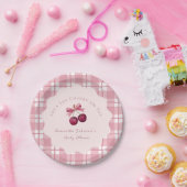 Coquette Cherry On Top Baby Shower  Pappteller (Party)