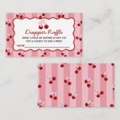 Coquette Cherry on Top Windel-Raffel Begleitkarte (Vorne/Hinten)