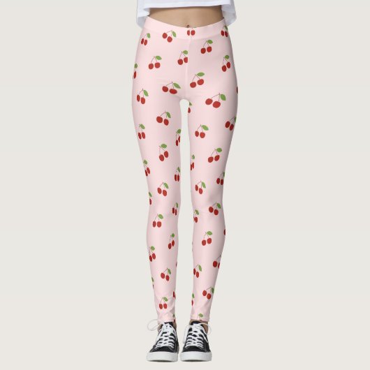 Coquette Cherry Pattern  Leggings (Vorderseite)