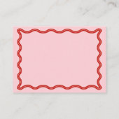 Coquette Cherry Pink Bow Babydusche Windelwindeln Begleitkarte (Rückseite)