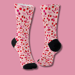 Coquette Cherry & Pink Bow Muster Socken